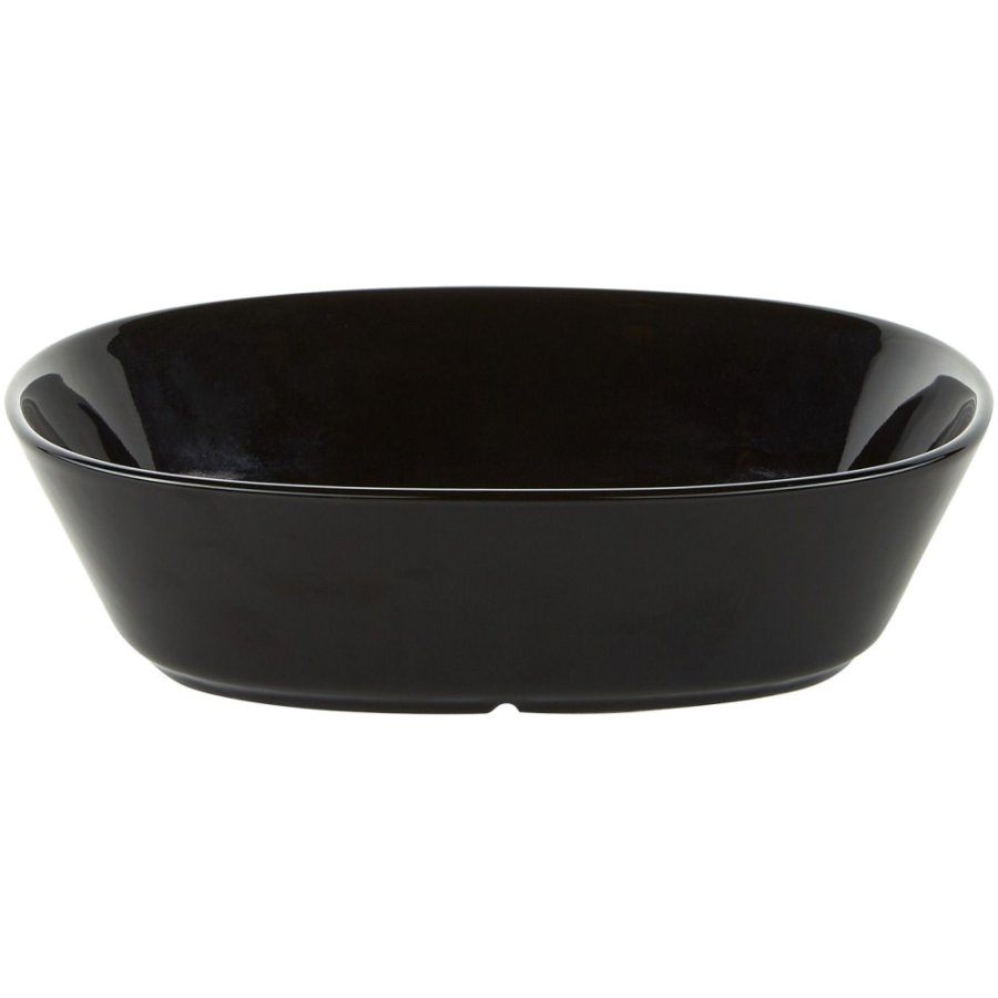 Piet Hein Superellipse Dyb Tallerken 18 cm, Sort