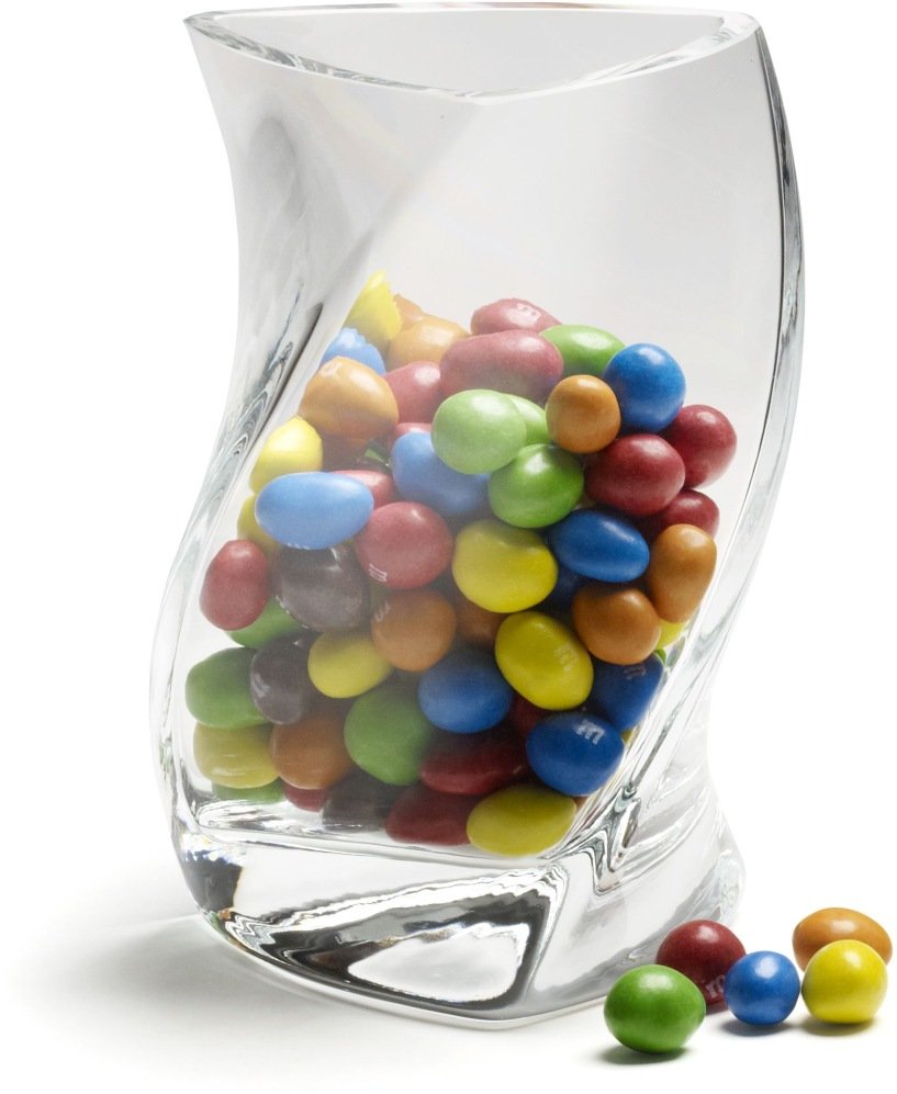 Piet Hein Twister Vase H16 cm, Opalhvid