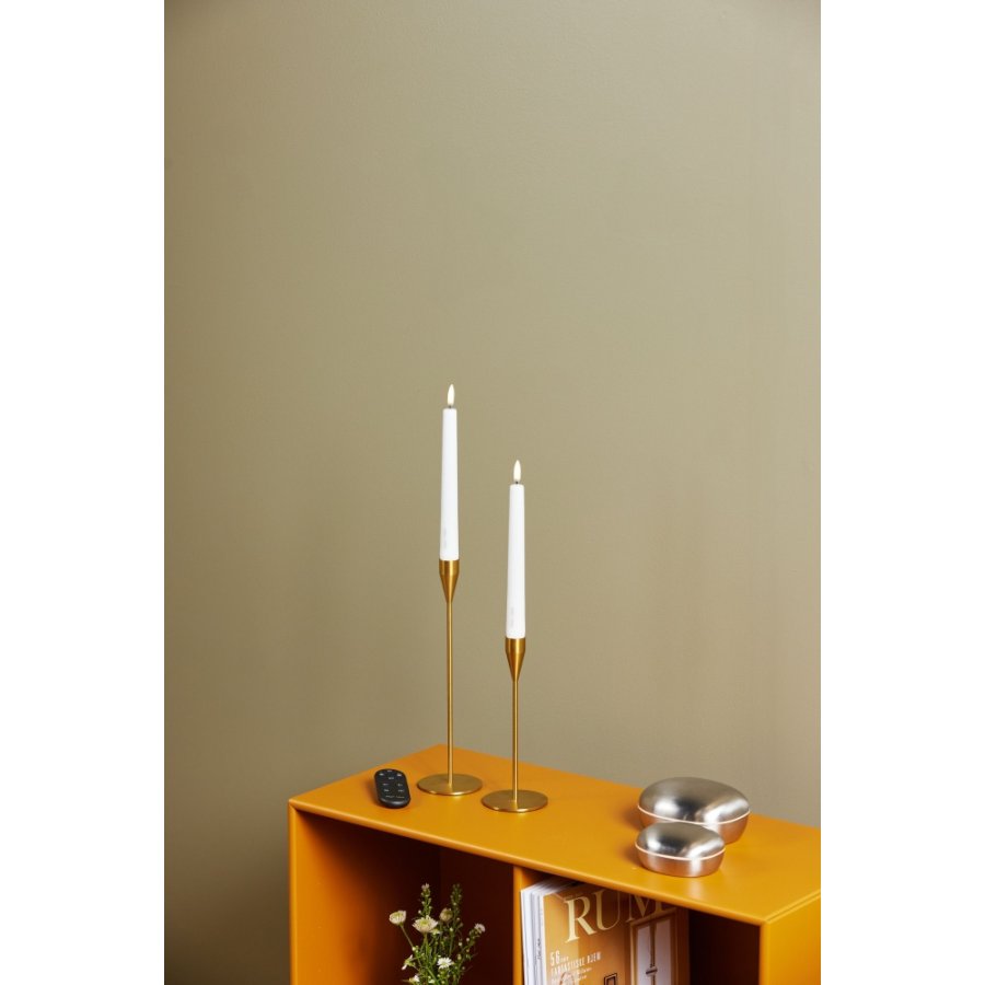 Piet Hein Kronelys LED 2 stk. 2,3xH20 cm, Hvid