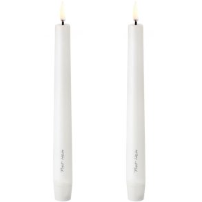 Piet Hein Kronelys LED 2 stk. 2,3xH20 cm, Hvid