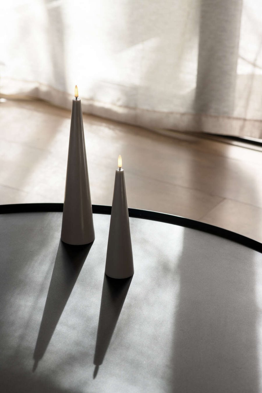 Uyuni Lighting Keglelys LED 5,8xH21,5 cm, Sandstone