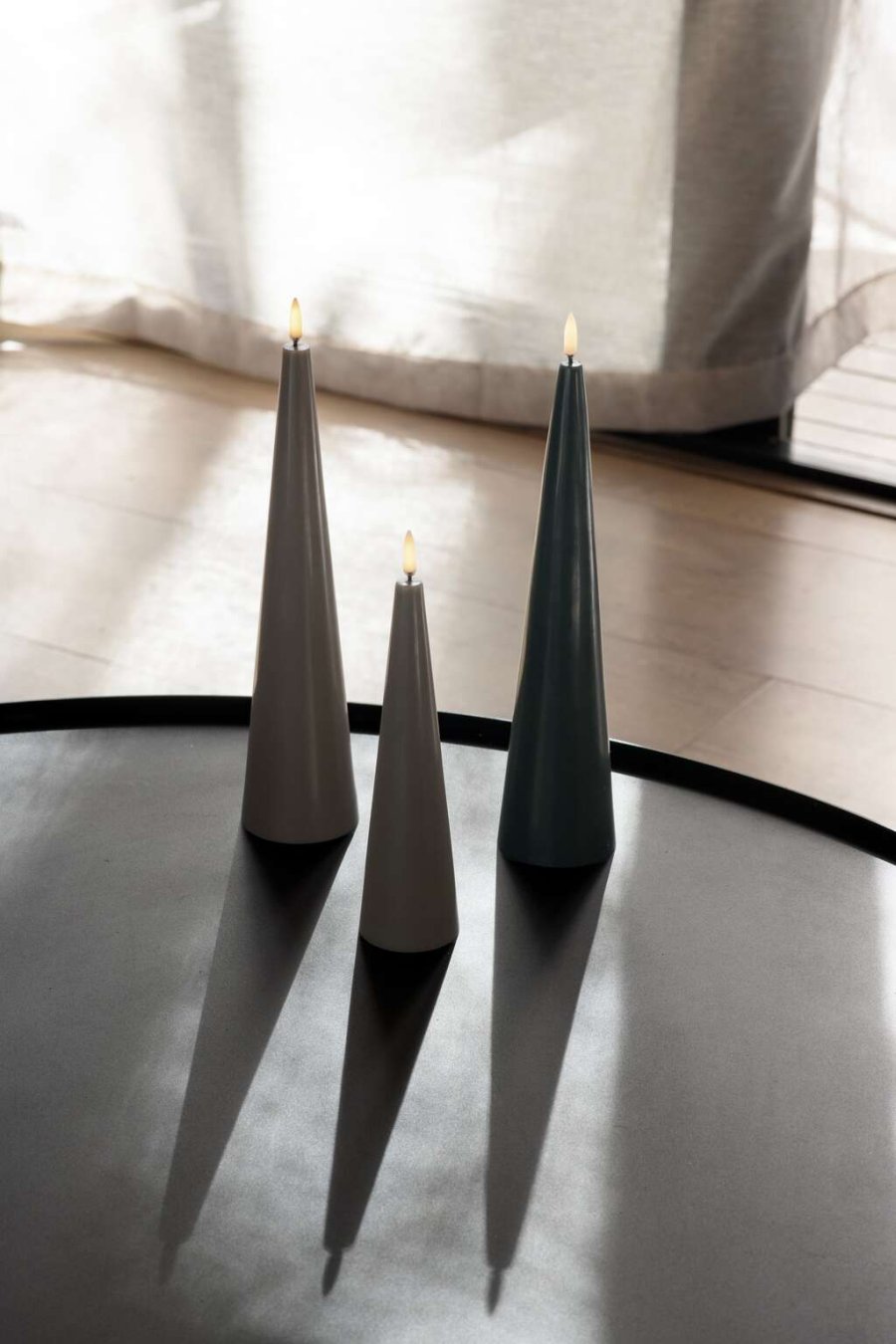 Uyuni Lighting Keglelys LED 6,8xH30 cm, Sandstone