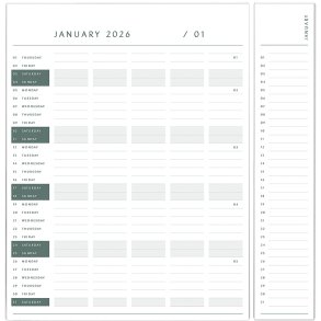 Ekta Living Refill til Kalendertavle 2026