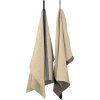 EKTA Living Viskestykke 2 stk. 50x70 cm, Taupe/Bl