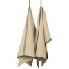 EKTA Living Viskestykke 2 stk. 50x70 cm, Taupe/Grn