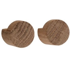 EKTA Living Wood Knot Knage 2 stk. Ø2,8 cm, Olieret Eg