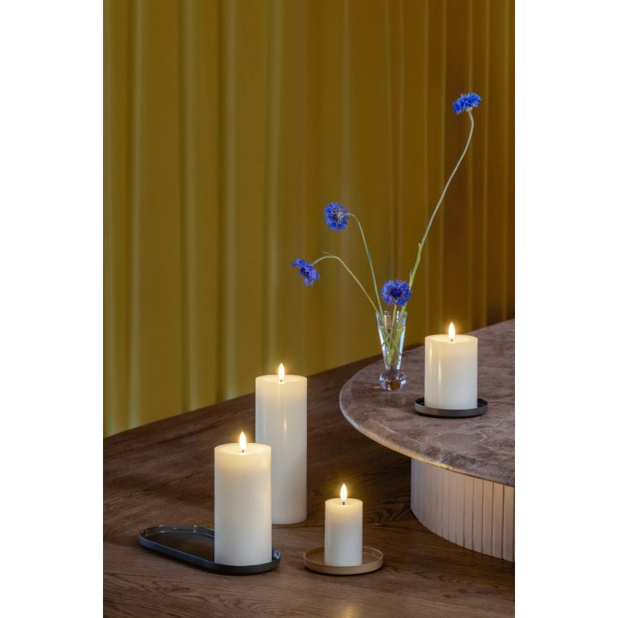 Moods & More Stompkaars met Smelteffect LED �7,4xH10 cm, Ivory