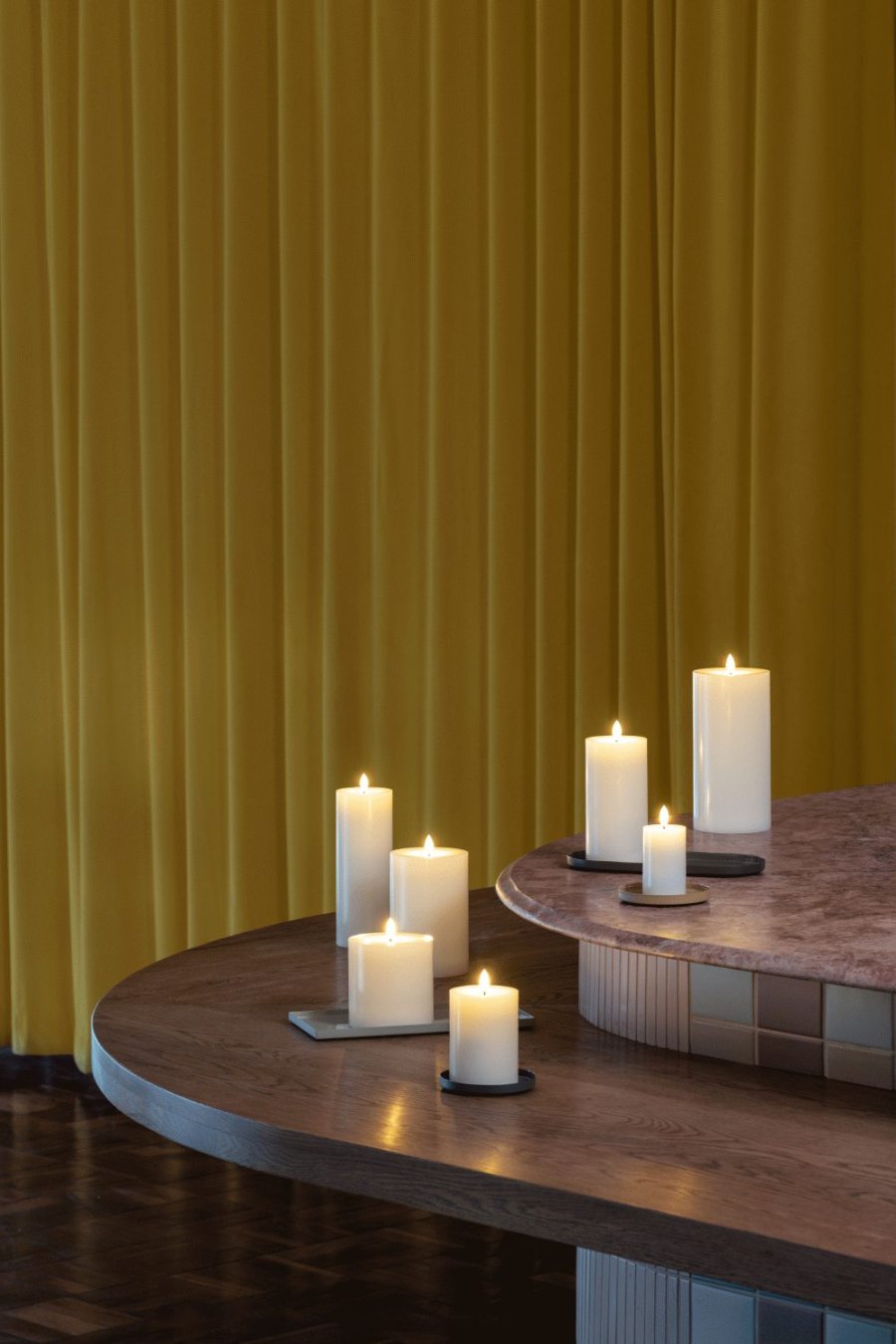 Moods & More Stompkaars met Smelteffect LED �7,4xH10 cm, Ivory