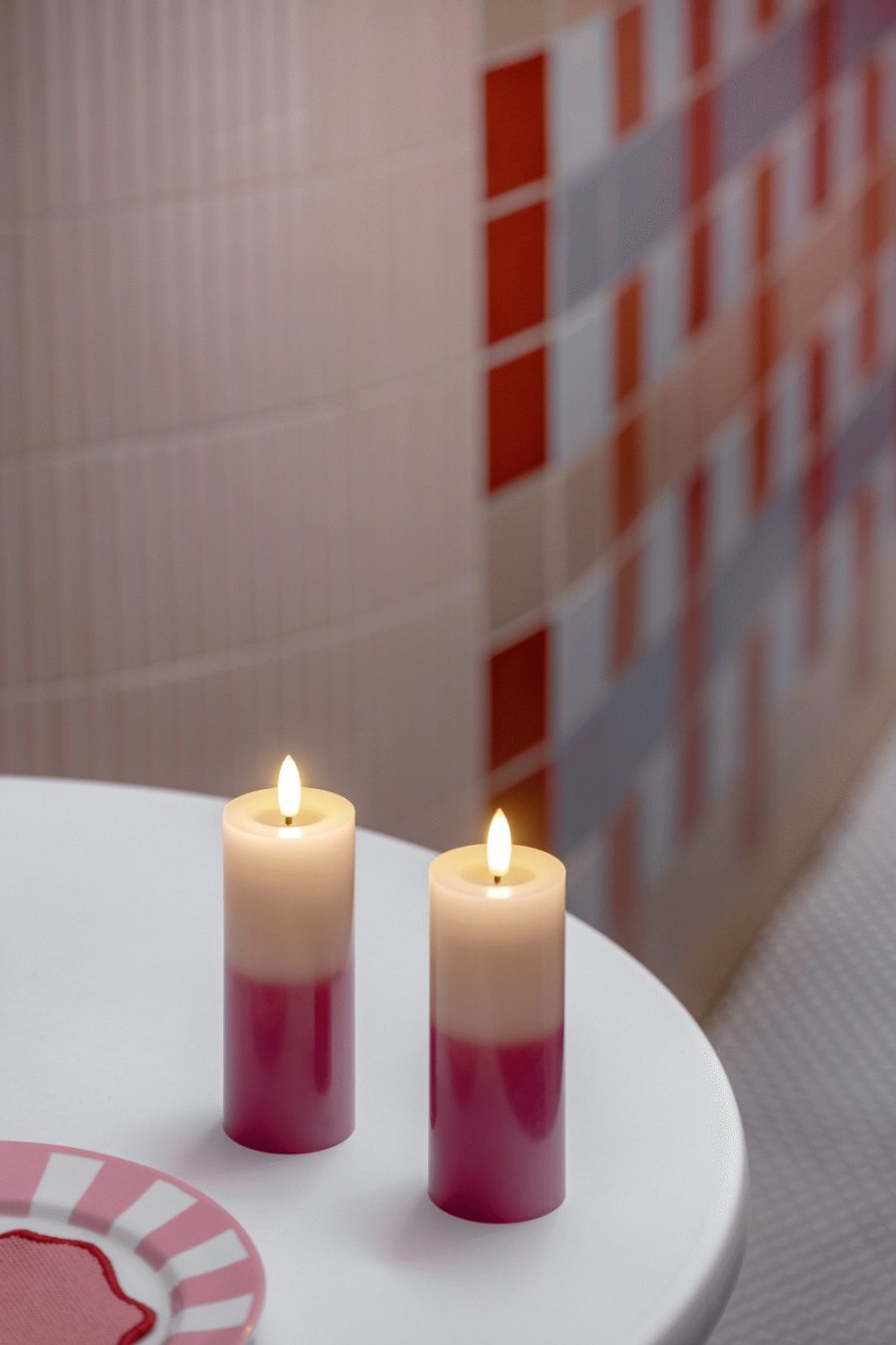 Moods & More Stompkaars met Smelteffect LED �4,9xH12,5 cm, Rosa