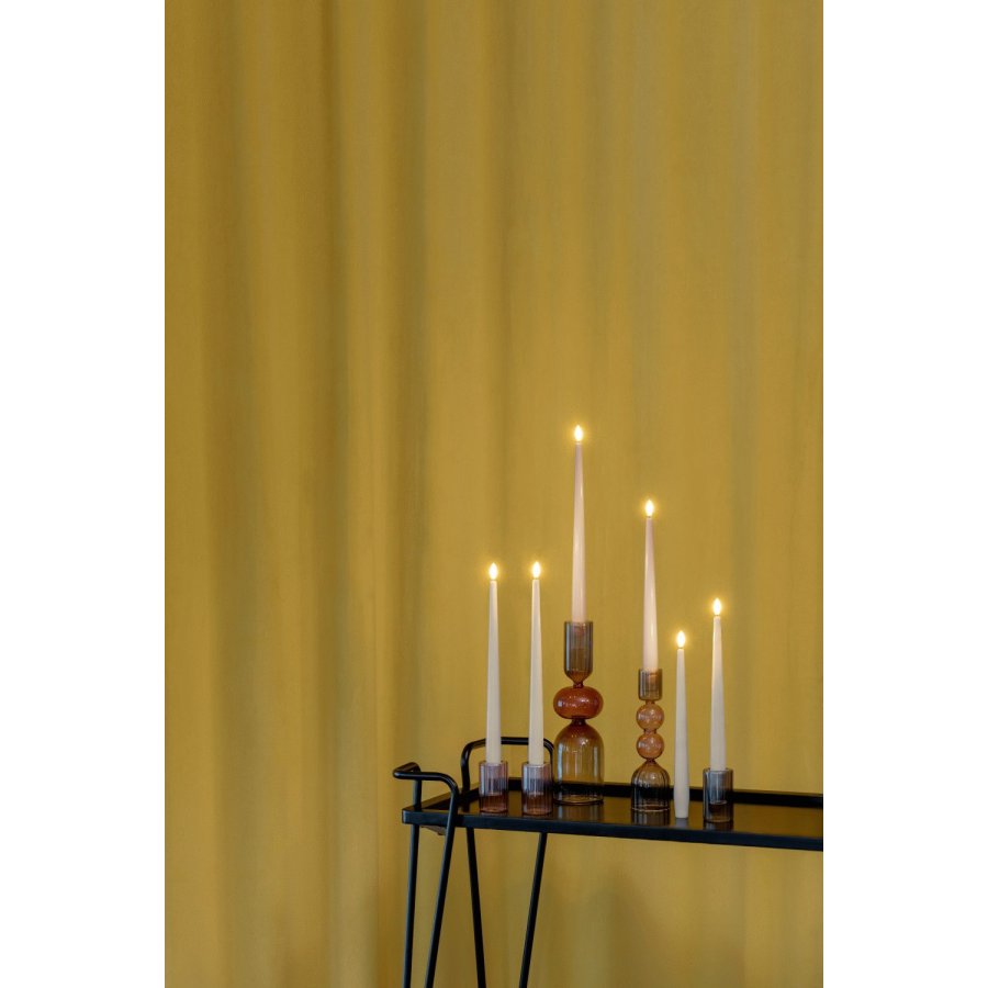 Moods & More Dinerkaars LED 2-delige set �2,3xH25 cm, Ivory