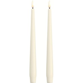 Moods & More Dinerkaars LED 2-delige set �2,3xH25 cm, Ivory