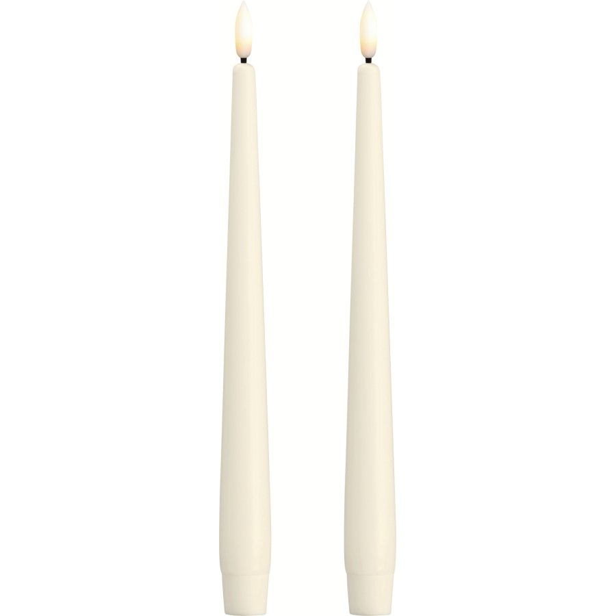 Moods & More Dinerkaars LED 2-delige set �2,3xH25 cm, Ivory