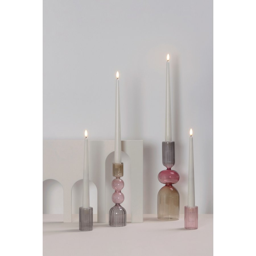 Moods & More Lima Kandelaar 2-delige set H7,5 cm, Vintage Rose