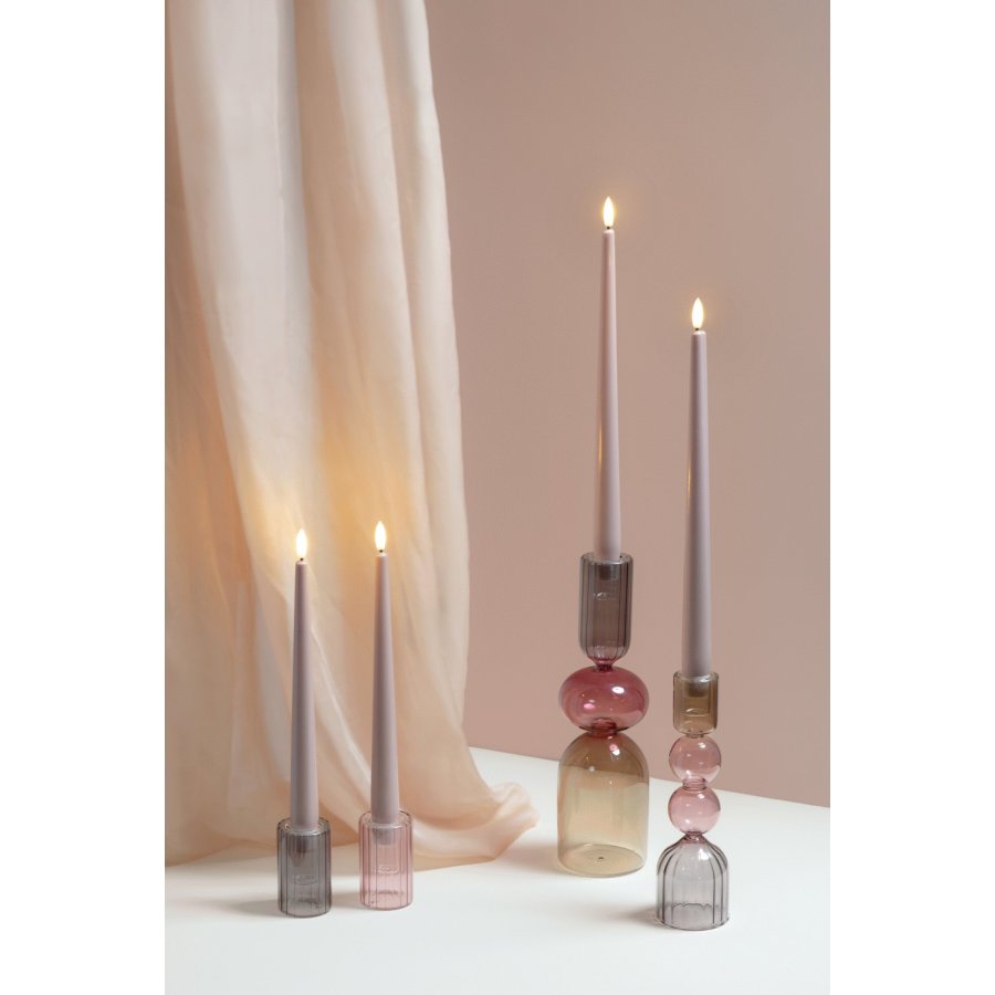 Moods & More Lima Kandelaar 2-delige set H7,5 cm, Vintage Rose