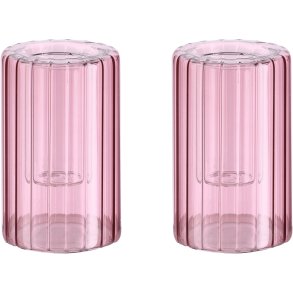 Moods & More Lima Kandelaar 2-delige set H7,5 cm, Vintage Rose