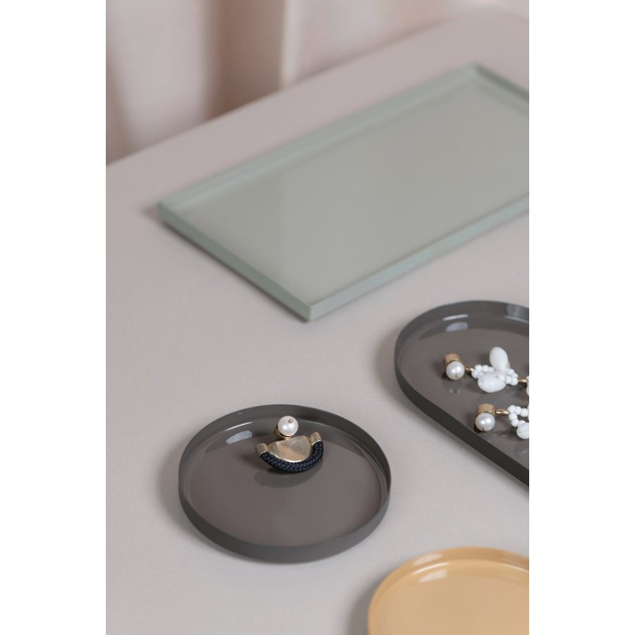 Moods & More Grenada Decoratieschaal 26x13 cm, Kit Grey