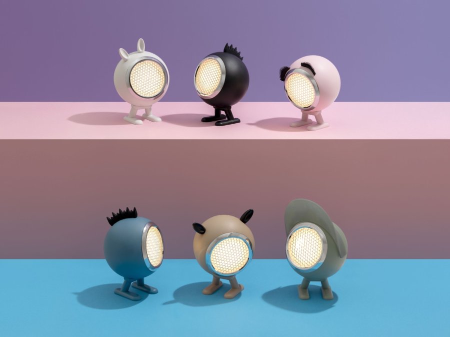 Mr. Wattson Norbitt Trdls Bordlampe LED H8,3 cm, Cloudy Blue