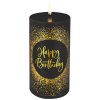 Uyuni Lighting Bloklys Birthday 02 LED 7,8xH15 cm, Sort