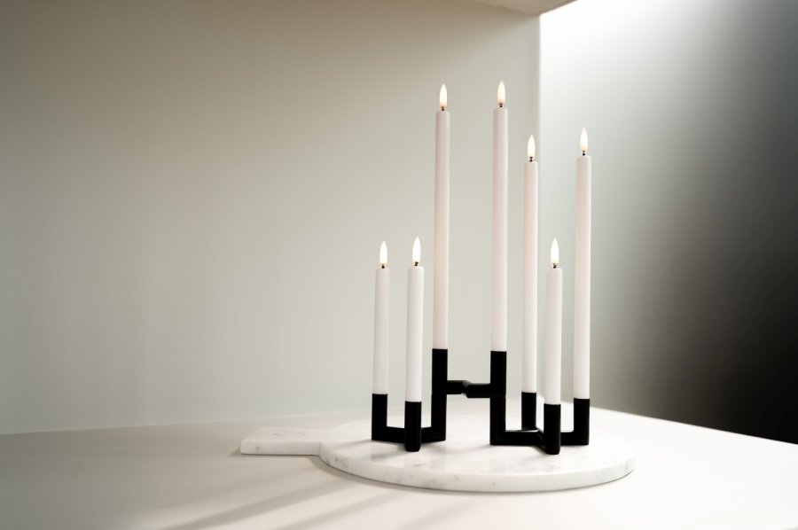 Uyuni Lighting Matrix Sammelstück für Kerzenständer 3er Set 2,3 cm, Matte Black