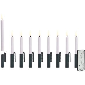 Uyuni Lighting Juletræslys m. Klips LED 9 stk. Ø1,3xH13,8 cm, Hvid