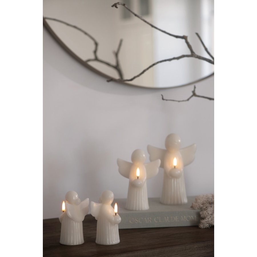 Uyuni Lighting Engelkerzen LED 2er Set Ø9xH12 cm, Vanilla