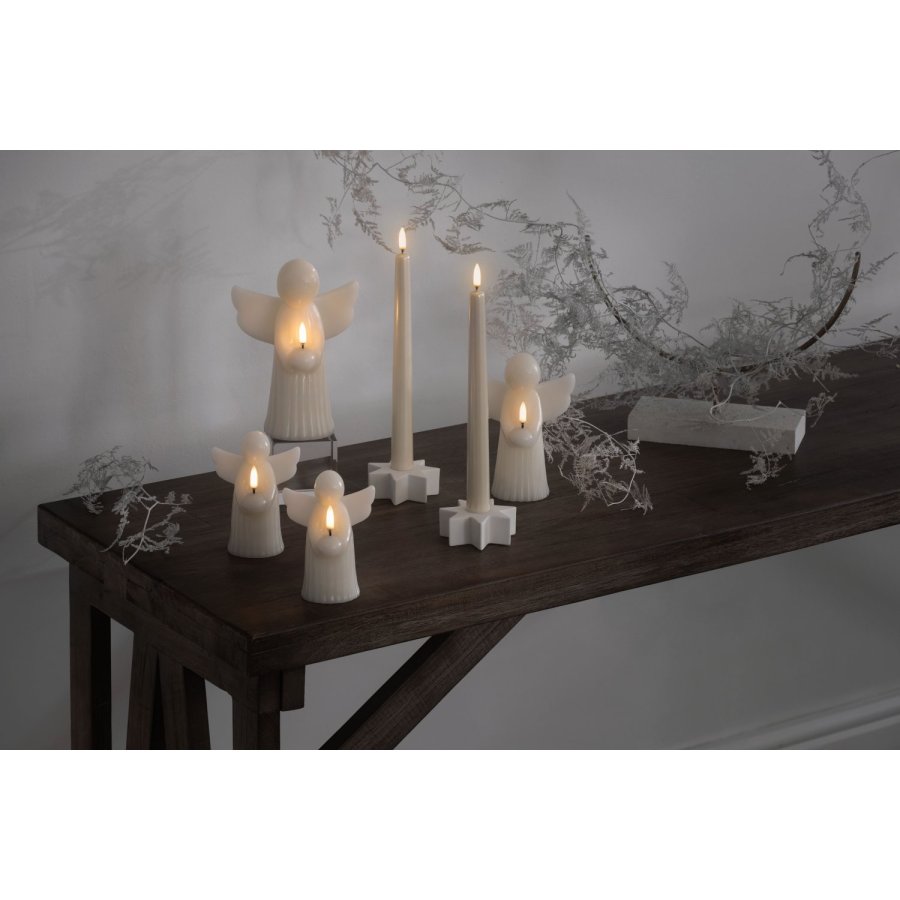 Uyuni Lighting Engelkerzen LED 2er Set Ø9xH12 cm, Vanilla