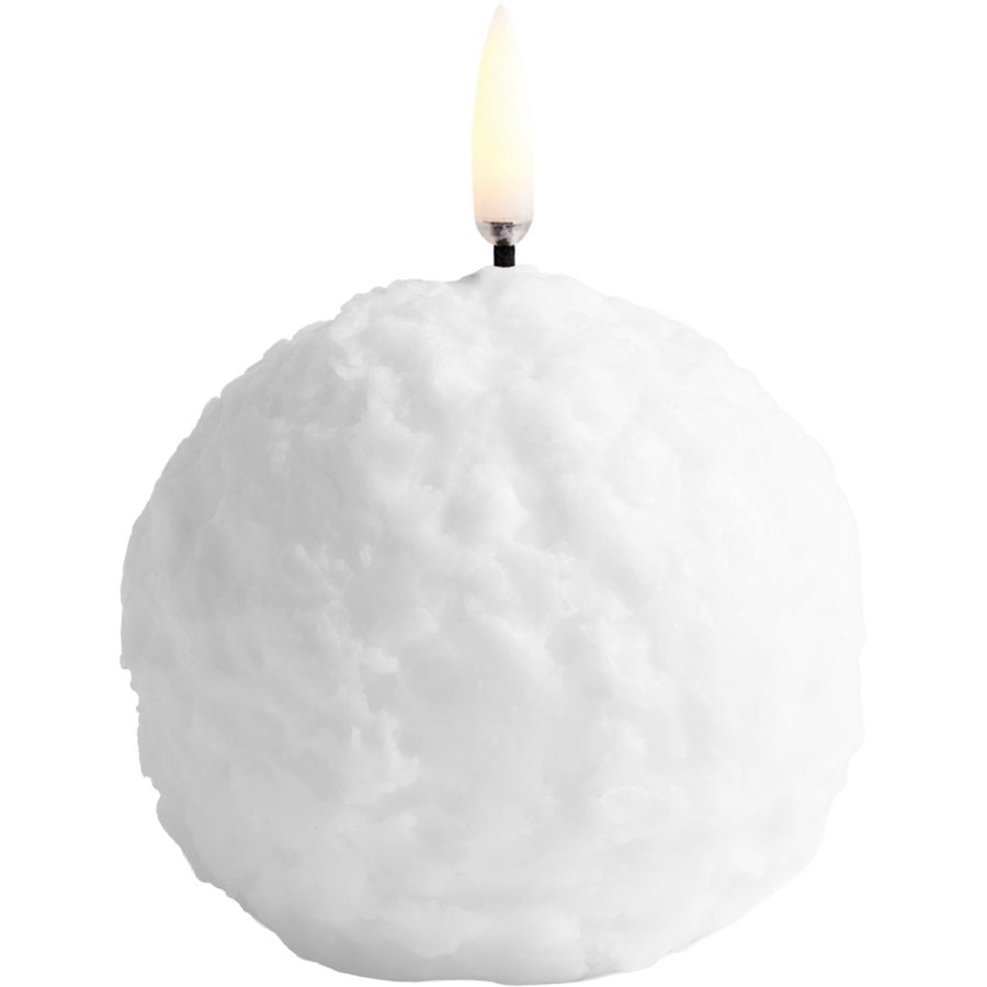 Uyuni Lighting Schneeball-Kerze LED Ø8 cm, Nordic White