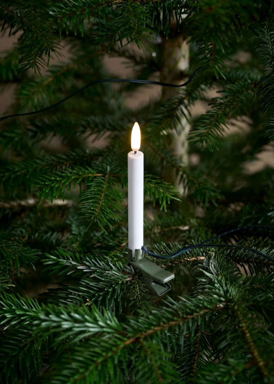 Uyuni Lighting Klammer für Weihnachtsbaumkerzen 6er Set, Dunkelgrün