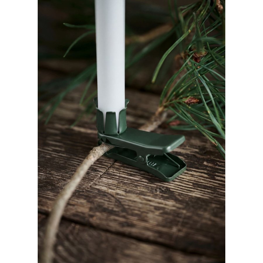 Uyuni Lighting Klammer für Weihnachtsbaumkerzen 6er Set, Dunkelgrün