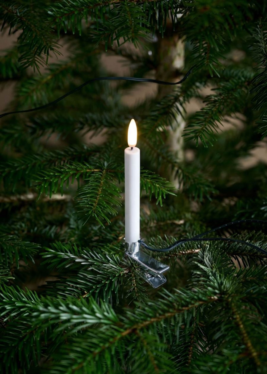 Uyuni Lighting Klammer für Weihnachtsbaumkerzen 6er Set, Silber