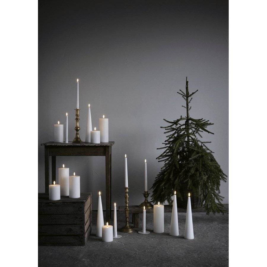 Uyuni Lighting Keglelys LED 6,8xH30 cm, Nordic White