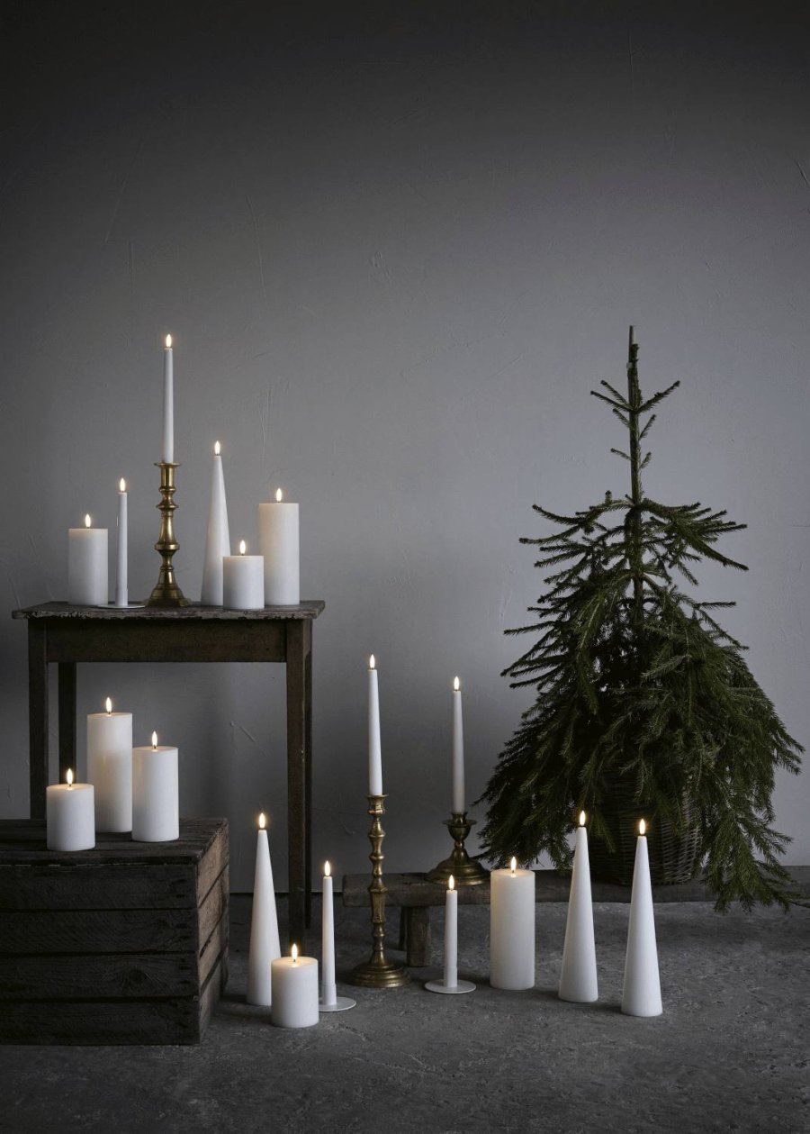 Uyuni Lighting Keglelys LED 6,8xH30 cm, Nordic White