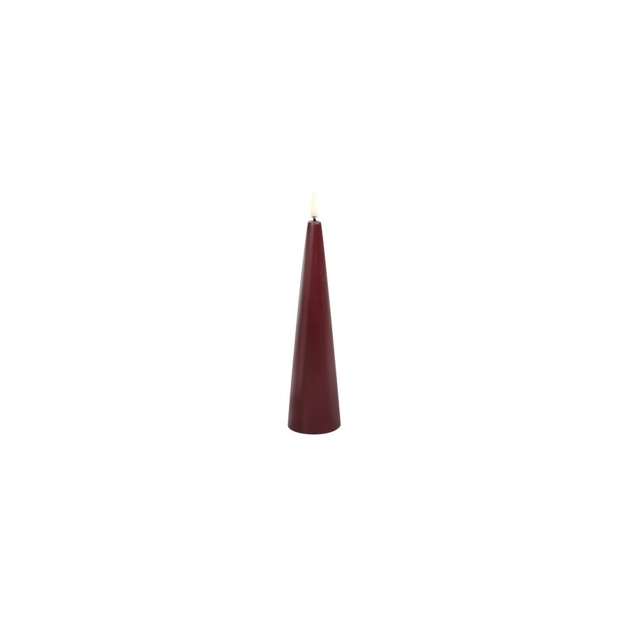 Uyuni Lighting Keglelys LED 5,8xH21,5 cm, Wine Red
