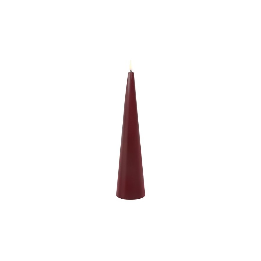 Uyuni Lighting Keglelys LED 6,8xH30 cm, Wine Red