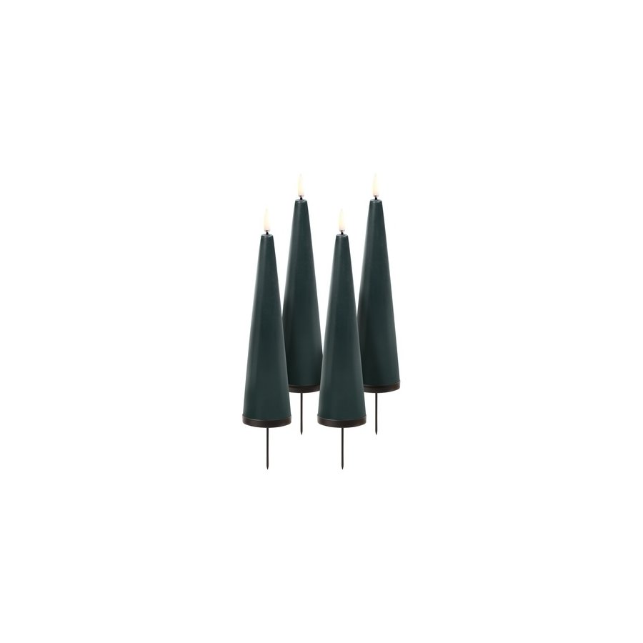 Uyuni Lighting Adventsgaveske LED 5,8xH21,5 cm, Pine Green