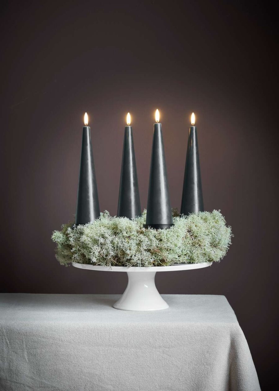 Uyuni Lighting Adventsgaveske LED 5,8xH21,5 cm, Pine Green