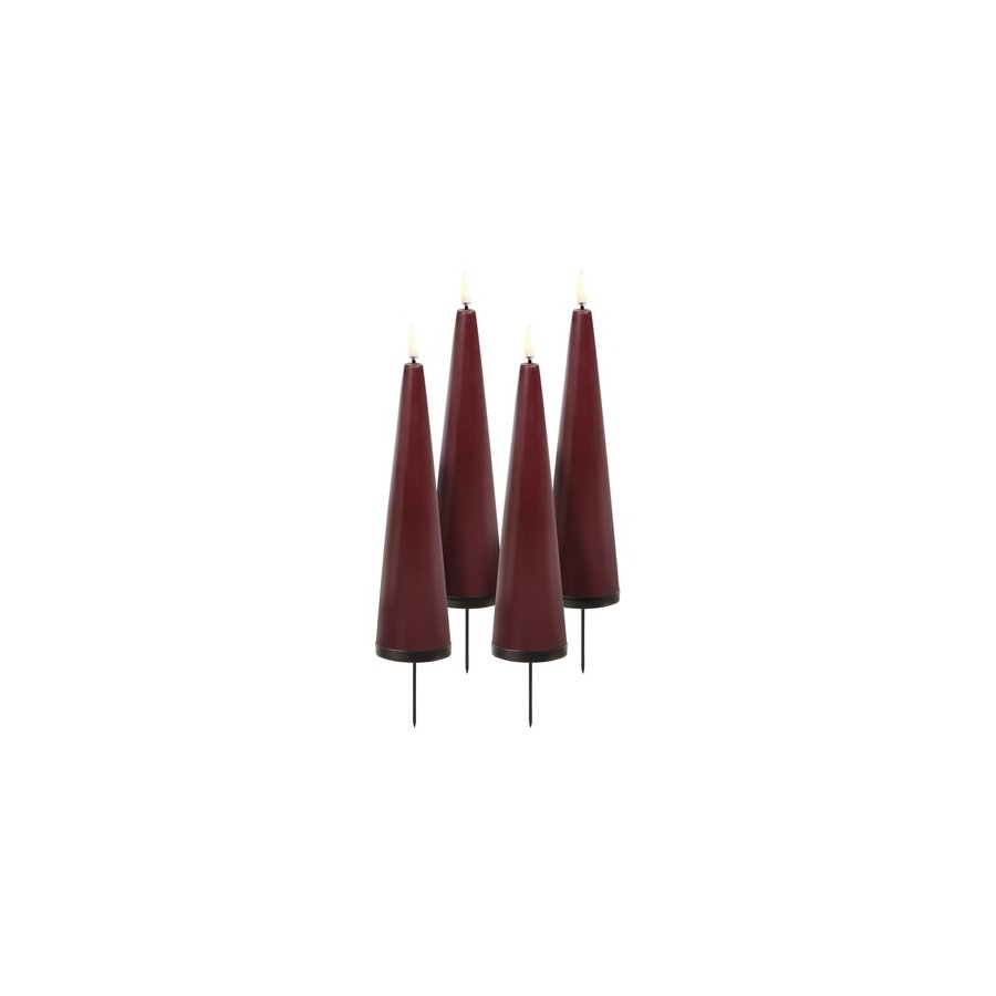 Uyuni Lighting Adventsgaveske LED 5,8xH21,5 cm, Wine Red