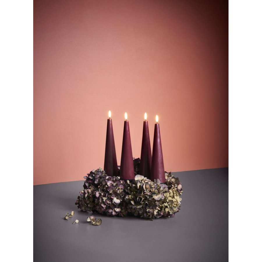 Uyuni Lighting Adventsgaveske LED 5,8xH21,5 cm, Wine Red