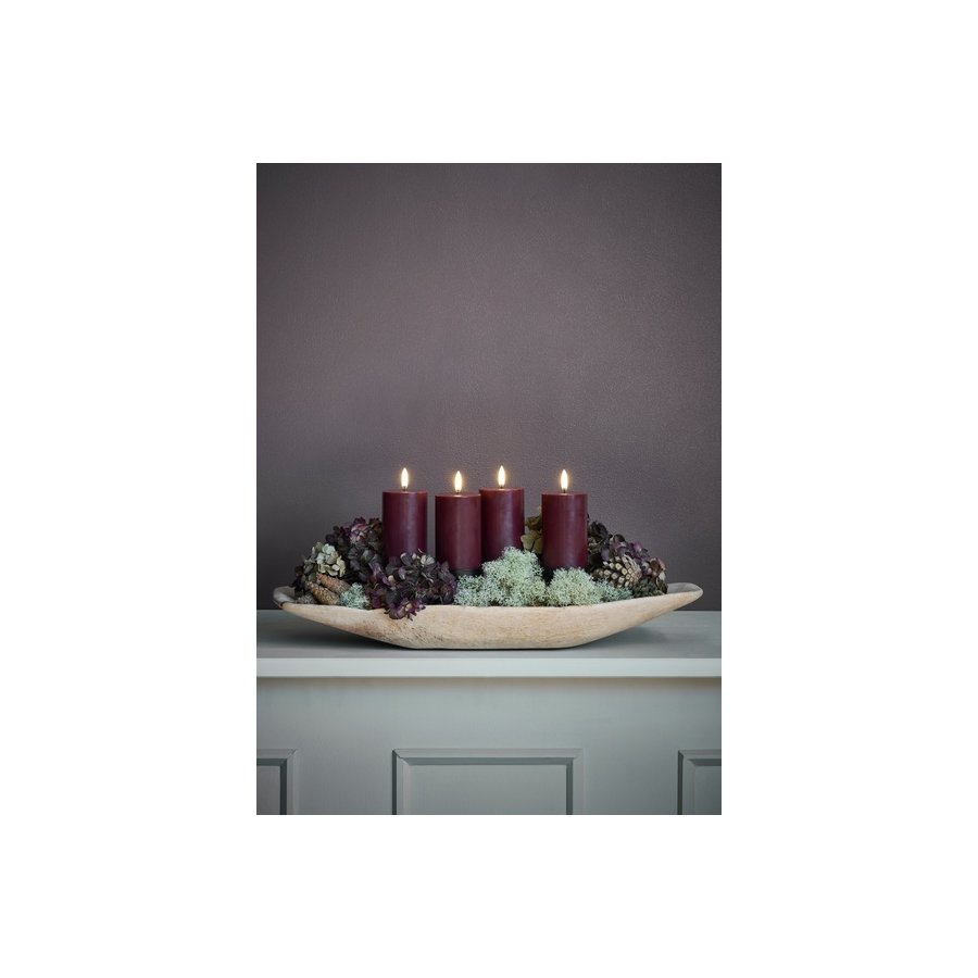 Uyuni Lighting Adventsgaveske LED 5,8xH10,1 cm, Wine Red