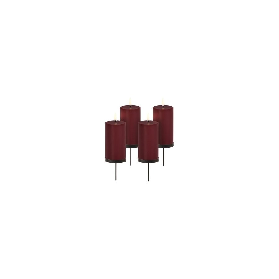Uyuni Lighting Adventsgaveske LED 5,8xH10,1 cm, Wine Red