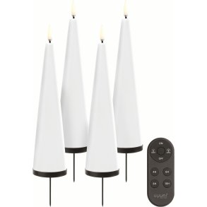 Uyuni Lighting Gaveske Kegleys LED m. Fjernbetjening og Spyd 9 Dele, Nordic White