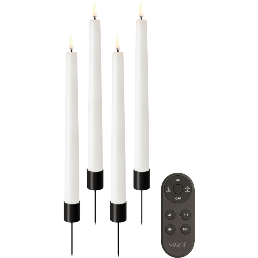 Uyuni Lighting Gaveske Kronelys LED m. Fjernbetjening og Spyd 9 Dele, Nordic White