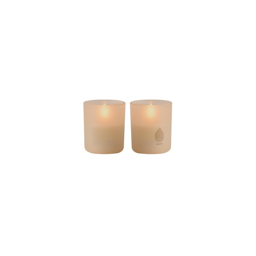 Uyuni Lighting Glaslys LED 2 stk. 6xH7 cm, Beige