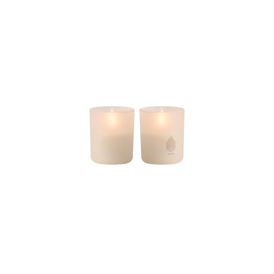 Uyuni Lighting Glaslys LED 2 stk. 6xH7 cm, Vanilla