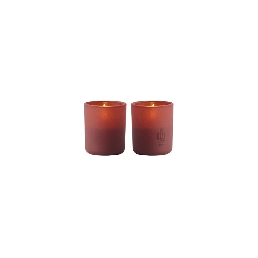 Uyuni Lighting Glaslys LED 2 stk. 6xH7 cm, Wine Red