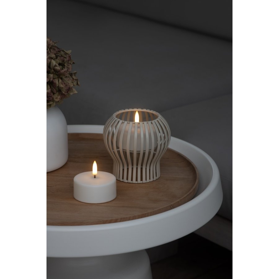 Uyuni Lighting Teelicht Outdoor LED Ø7xH3 cm, Weiß
