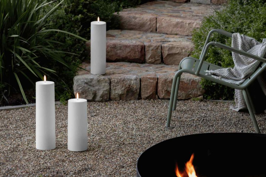 Uyuni Lighting Maxi Bloklys Udend�rs LED �12xH30 cm, Hvid Plastik