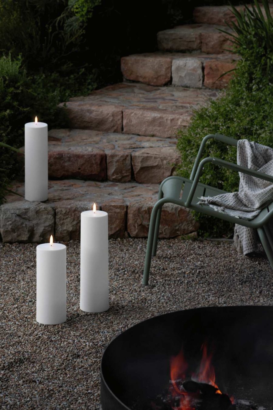 Uyuni Lighting Maxi Bloklys Udend�rs LED �12xH30 cm, Hvid Plastik