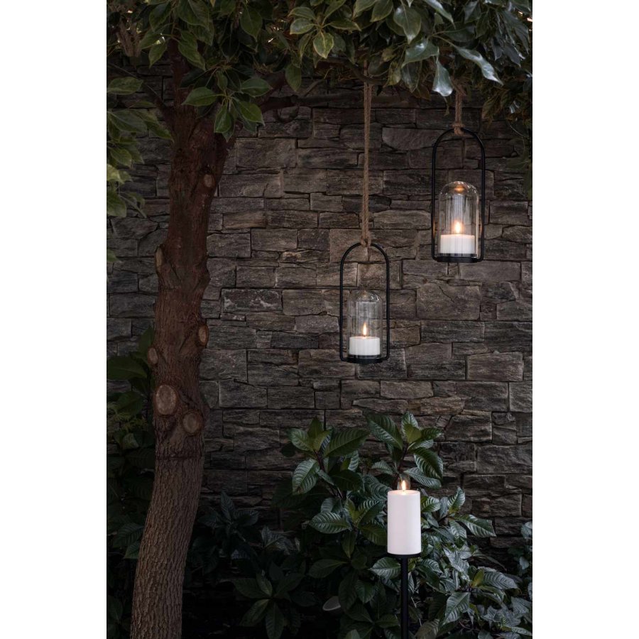 Uyuni Lighting Stumpenkerze Outdoor LED Ø8,4xH5 cm, Weiß