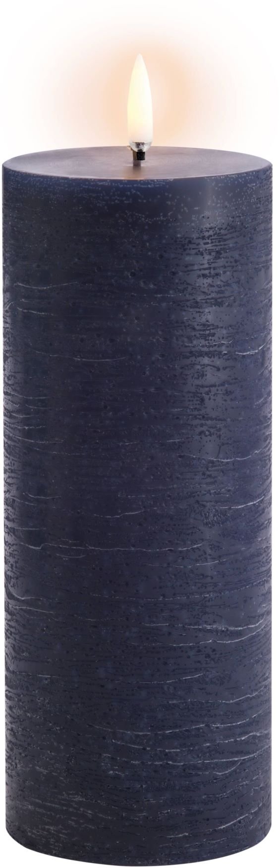 Uyuni Lighting Bloklys LED 7,8xH20 cm, Dark Blue/rustik